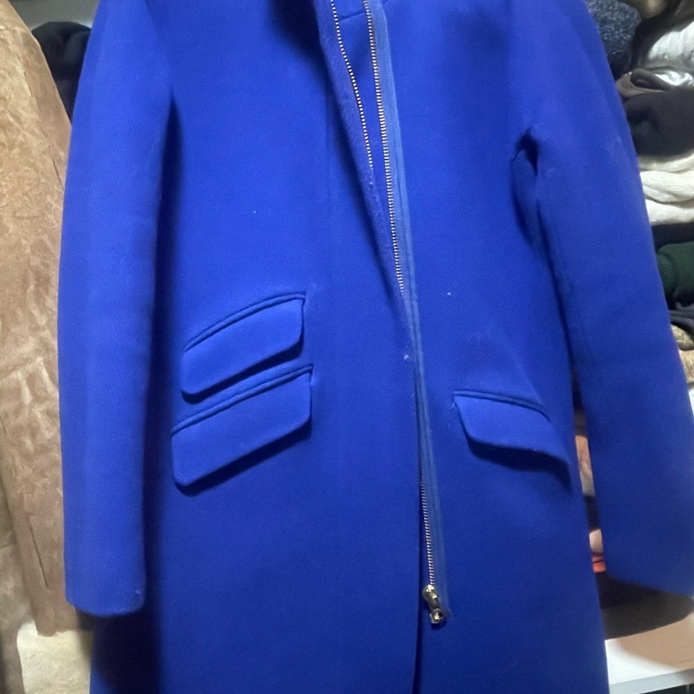 J. Crew Royal Blue Trench Coat
